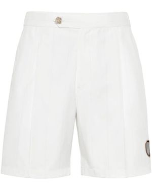 Brunello Cucinelli ロゴ テーラード ショートパンツ - ホワイト