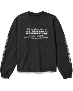 Willy Chavarria Os Chavarria Licensed Designs Ls Buffalo Long-Sleeve T-Shirt - Black