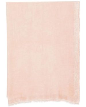 Faliero Sarti Glitter-Effect Frayed Scarf - Pink