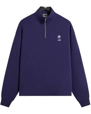 Kith X Bmw Nelson Quarter-Zip Jumper - Blue