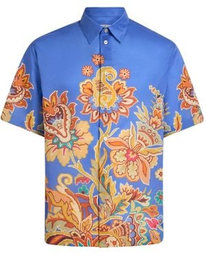 Etro Katoenen Overhemd - Blauw