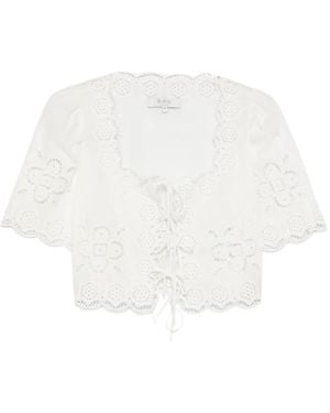 Sea Babette Eyelet Blouse - White
