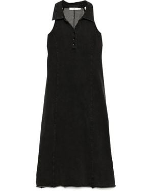 B+ AB Sleeveless Midi Dress - Black
