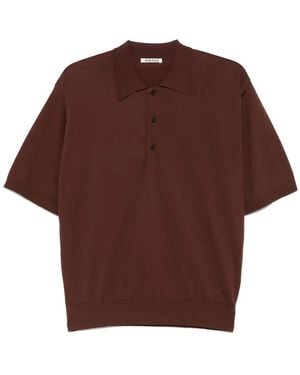 AURALEE Klassisches Poloshirt - Braun