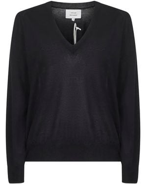 Loulou de Saison Julio V-Neck Cashmere Jumper - Black
