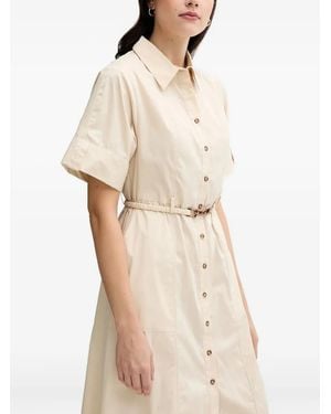 Pedro Del Hierro Madrid Vestido camisero con cinturón - Neutro