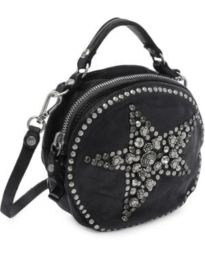 Campomaggi Star-Embellished Studded Shoulder Bag - Black