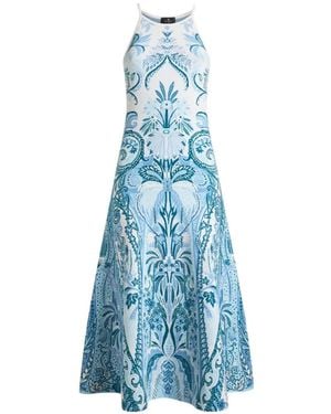 Etro Jacquard Paisley Dress - Blue