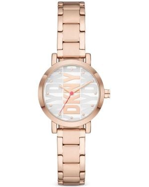 DKNY Soho Logo-Print 28Mm Watch - White