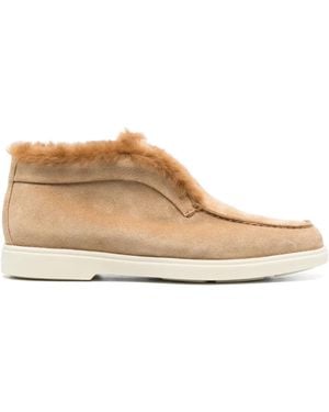 Santoni レザーローファー - ブラウン