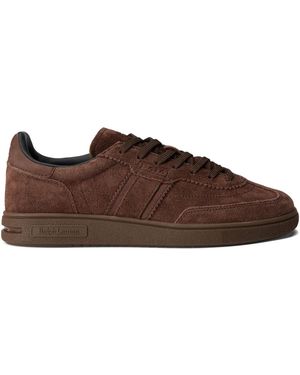 Polo Ralph Lauren Logo-Detail Suede Trainers - Brown