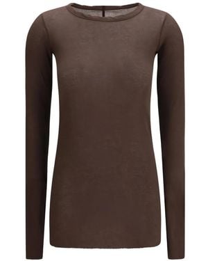 Rick Owens Long-Sleeved T-Shirt - Brown