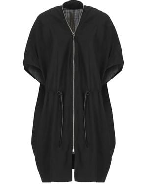 Rick Owens Sail Zip-Front Drawstring Coat - Black