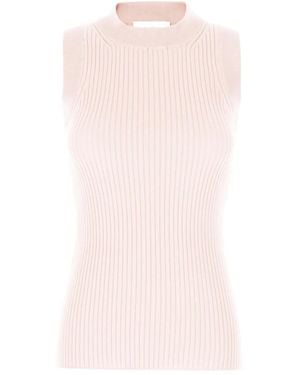 Sportmax Ribbed Sleeveless Top - Pink