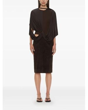 Christopher Esber Collision Cut-Out Midi Dress - Black