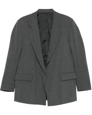 MARSĒM Single-Breasted Notched-Lapels Blazer - Grey