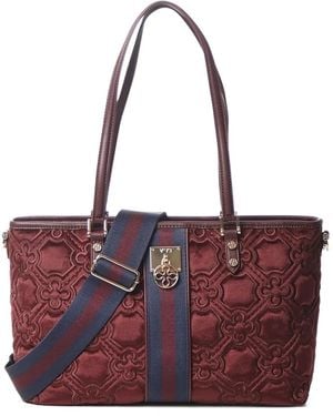 V73 Cate Quilted-Effect Tote Bag - Purple