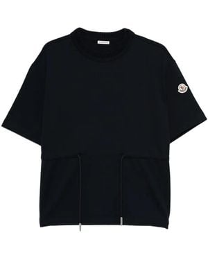 Moncler Drawstring-Waist T-Shirt - Black