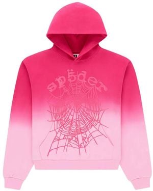 Sp5der Hoodie À Effet Dégradé - Pink