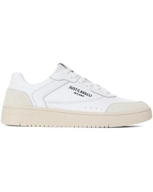 Just Cavalli Logo Trainers - White