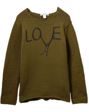 Comme des Garçons Knitted Crew Neck Jumper - Green