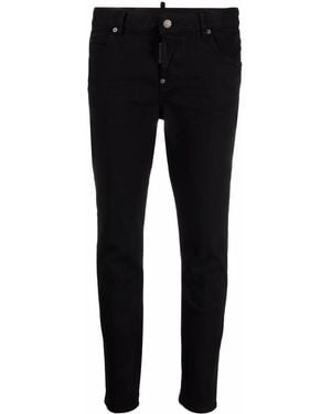 DSquared² Vaqueros Con Parche Del Logo - Negro