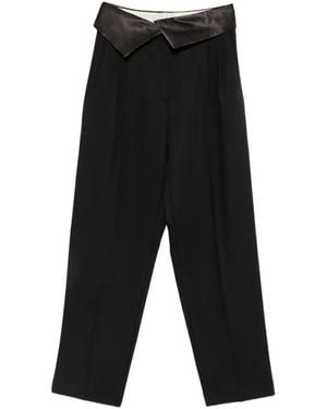 Alysi Hose Mit Satinbund - Schwarz