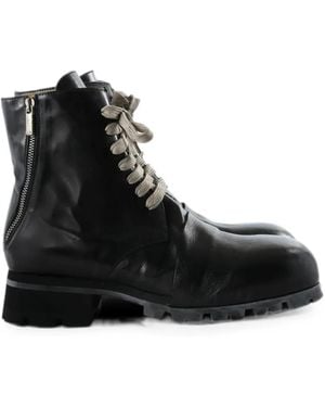Ziggy Chen Side-Zip Leather Boots - Black