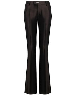 Dondup Satin-Finish Flared Pants - Black