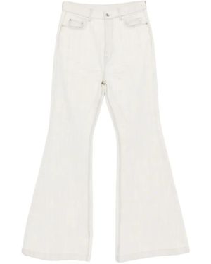 Rick Owens Bolan Bootcut Denim Jeans - White