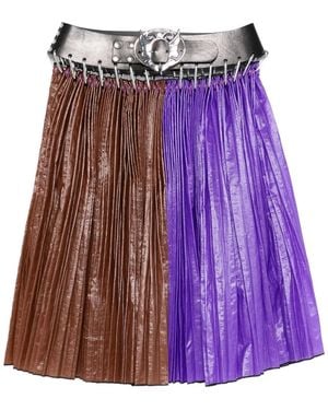 Chopova Lowena Pleated Carabiner Skirt - Purple