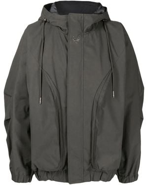 ZZERO BY SONGZIO Hooded Long-Sleeve Windbreaker - Grey