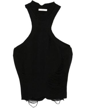 Haikure Liz Ripped Tank Top - Black