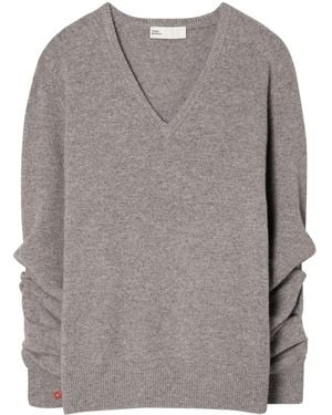 Tory Burch Maglione Con Scollo A V - Grigio