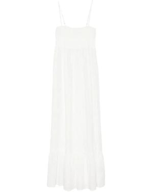 MC2 Saint Barth Jemma Smocked Midi Dress - White