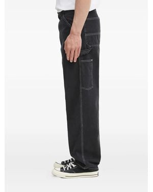 Carhartt Contrast-Stitch Straight-Leg Jeans - Black