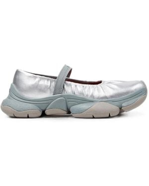 Camper Karst Leather Ballet Flats - White