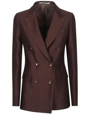 Tagliatore Parigi Double-Breasted Blazer - Brown