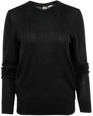 TOTEME Crew-Neck Long-Sleeve Jumper - Black
