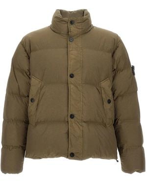Stone Island 4100109 Crinkle Reps Ny Down Jacket With Wind Resistance And Anti-Drop - Green