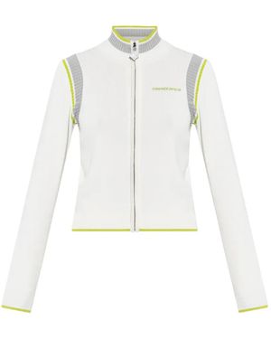 CASABLANCA Zip-Up Cardigan - White