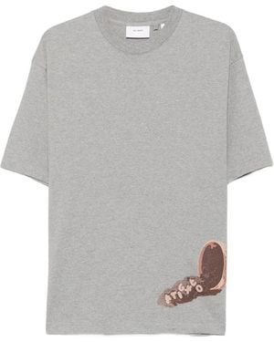 Axel Arigato Fallen Graphic-Print Cotton T-Shirt - Grey