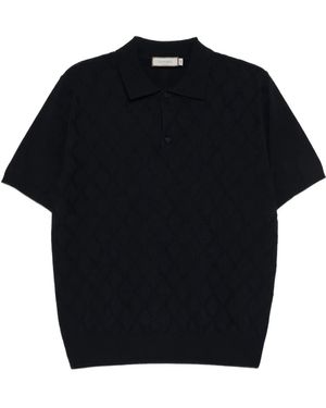 Canali Klassisches Poloshirt - Schwarz