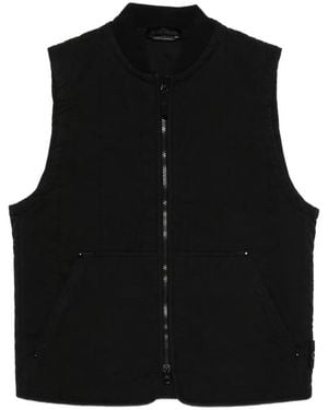 Stone Island Padded Zip-Up Gilet - Black