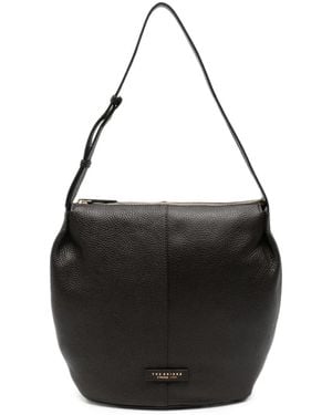 The Bridge Grainy Leather Shoulder Bag - Black