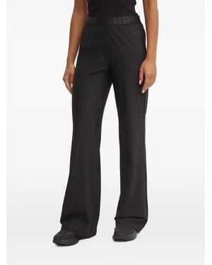 Sportalm Logo-Waistband Ribbed Trousers - Black