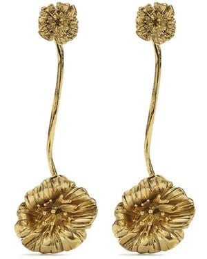 Goossens Pendientes Con Colgante Fleur De Pavot - Metálico