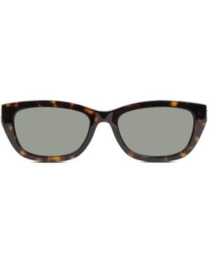 Saint Laurent Logo Cat-Eye Sunglasses - Grey