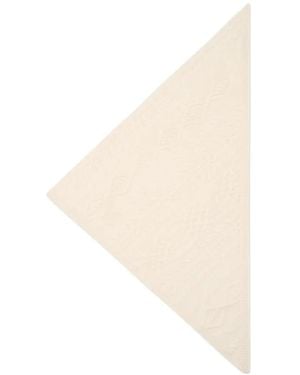 Bompard Sacha Cable-Knit Triangle Scarf - White