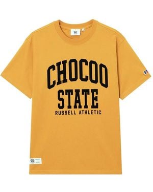 Chocoolate Logo-Print Crew-Neck T-Shirt - Metallic